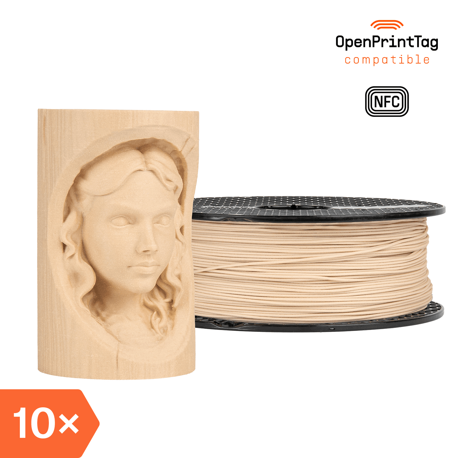 Prusament Woodfill Linden Light 1kg (NFC) – Multipack 10 pcs